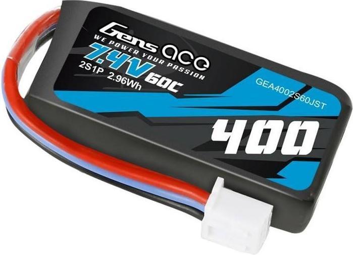 Image du produit Gens Ace Batterie 400mAh 7.4V 60C 2S1P JST (7.40 V, 400 mAh)