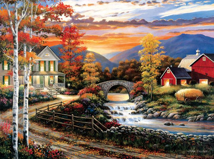 Image du produit Sunsout Puzzle 1000 pièces John Zaccheo - Babbling Creek Road (1000 pièces)