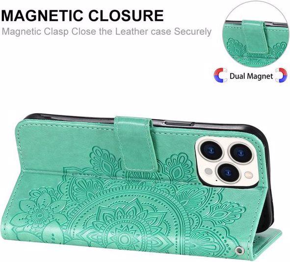 Actual product image Hat Prince Leather book cover sleeve with floral pattern (Apple iPhone 13 Pro Max)