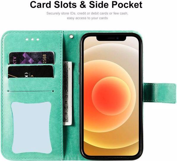 Actual product image Hat Prince Leather book cover sleeve with floral pattern (Apple iPhone 13 Pro Max)