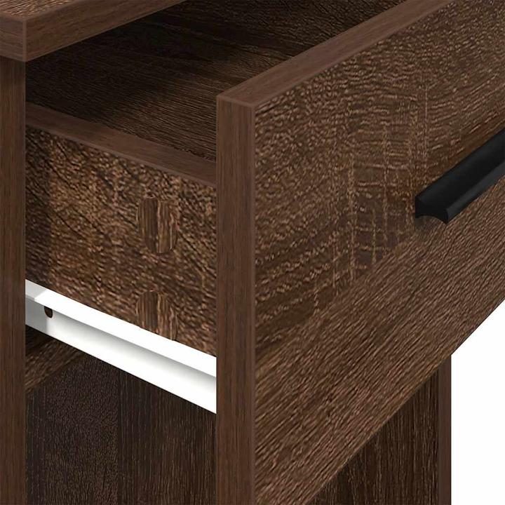 Image du produit VidaXL Armoire informatique avec tiroir aspect chêne brun 35x45x77 cm Armoire PC (35 x 45 x 77 cm)