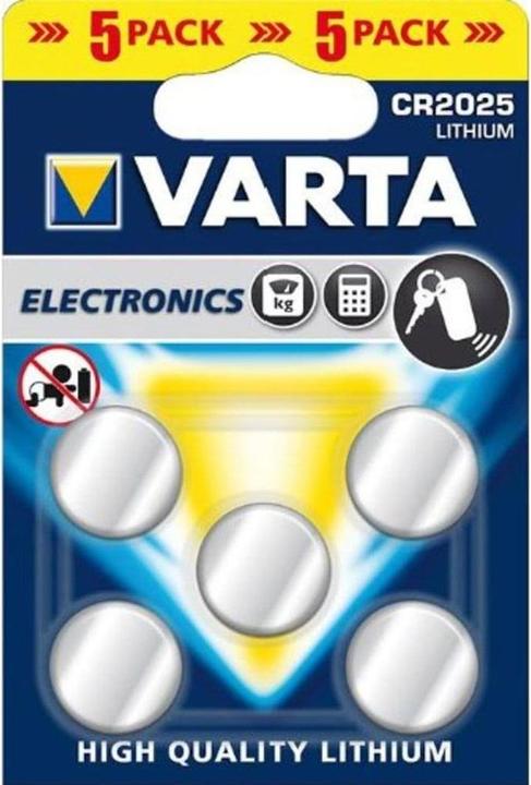 Actual product image Varta Electronics CR2025 (5 pcs., CR2025, 165 mAh)