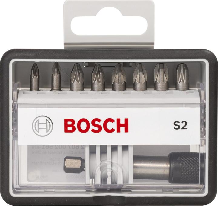 Actual product image Bosch Professional Zubehör Bit set 9 pieces Accessories Ro (Cross Pozidriv PZ M1, Cross Pozidriv PZ M2, Cross Pozidriv PZ M3)