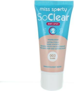 Actual product image Miss Sporty So Clear Anti-Spot 2 Imperfection Masking Foundation 003 Dark 30Ml (003 Dark)