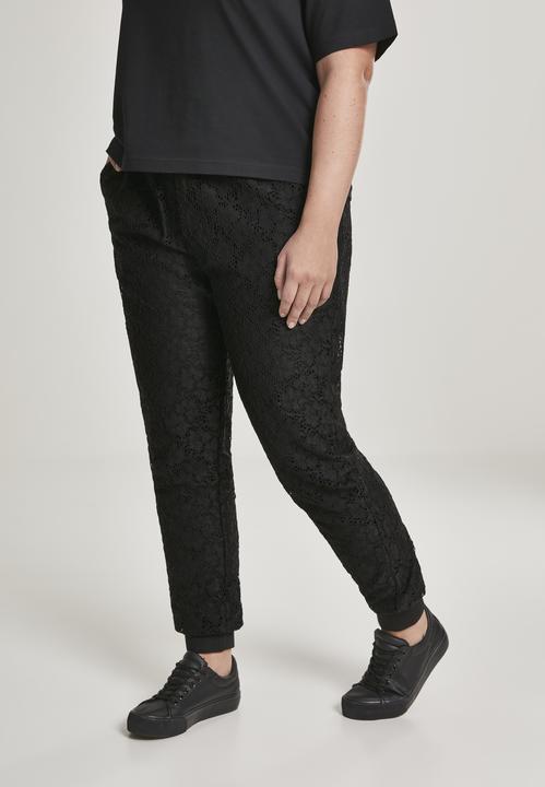 Urban Classics Ladies Lace Jersey Jog Pants