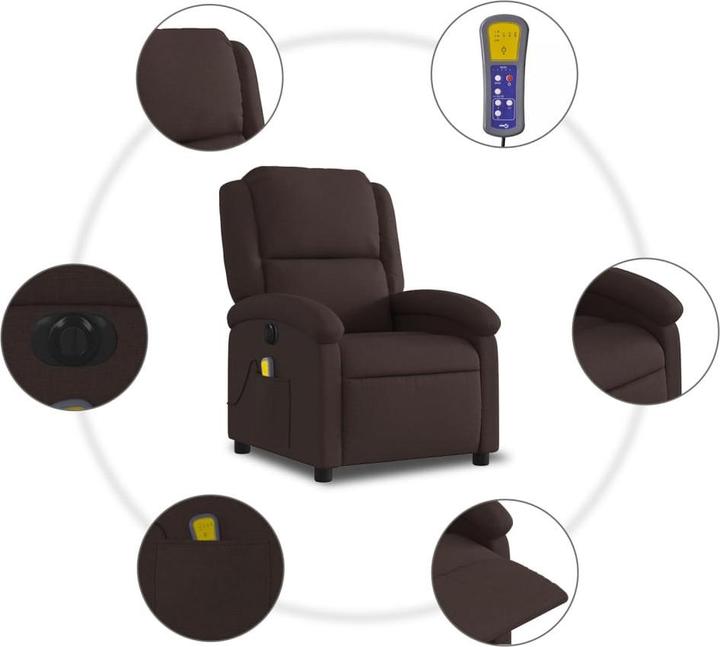 Immagine prodotto VidaXL Sedia da massaggio elettrica in tessuto