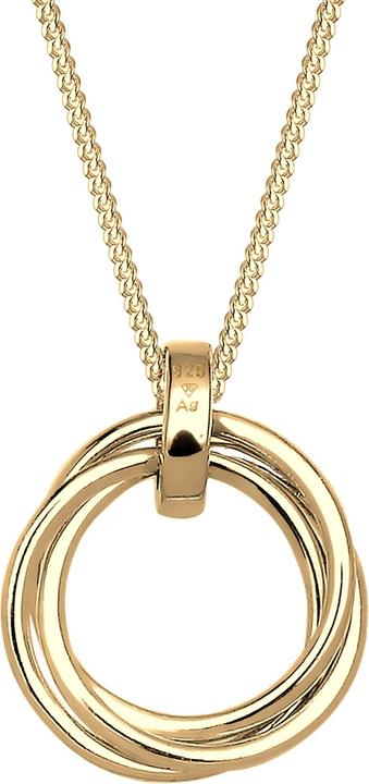 Actual product image Elli DIAMONDS Necklace Circle Trio Diamond (0.025 ct.) 925 silver (925 Sterling silver, Sparkler)