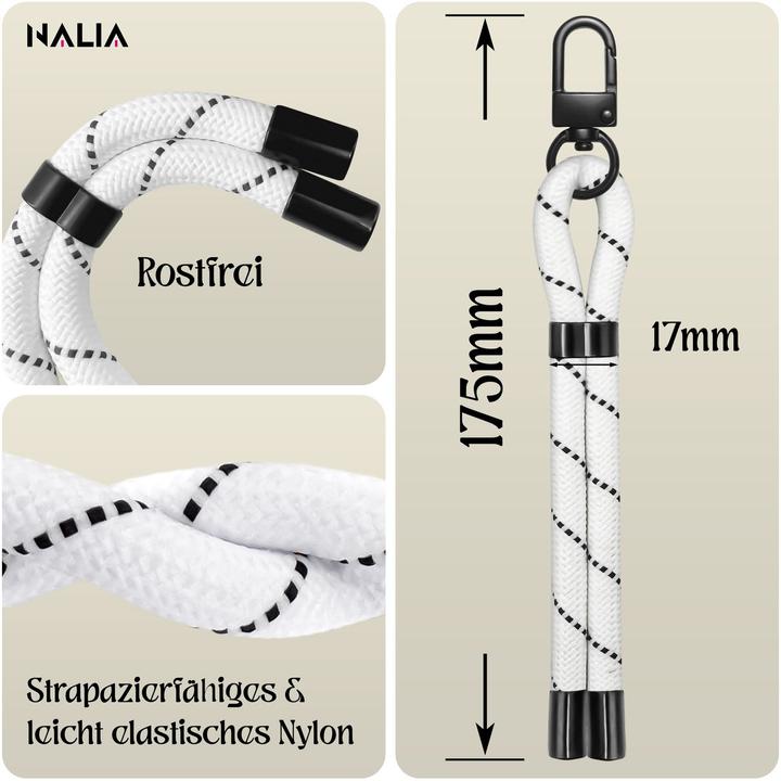 Actual product image Nalia Wristy Lanyard Handykette – Universal Trageband für Smartphones – Verstellbar, Soft & Elastisch