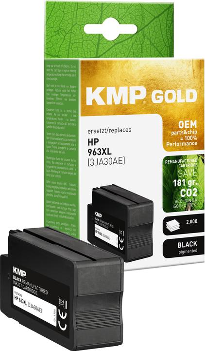 Immagine prodotto KMP Cartuccia d'inchiostro nera compatibile con HP 3JA30AE 963 XL (FC)
