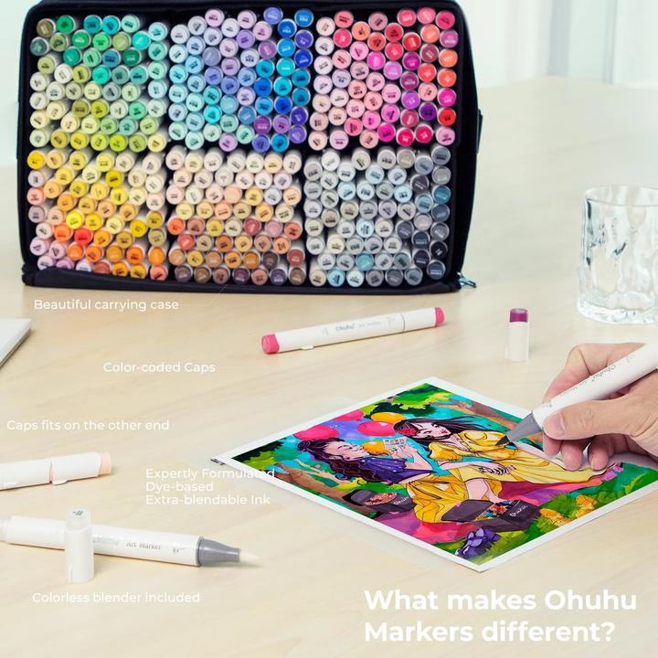 Produktbild Ohuhu Honolulu Kunstmarker (Multicolor, 320 x)