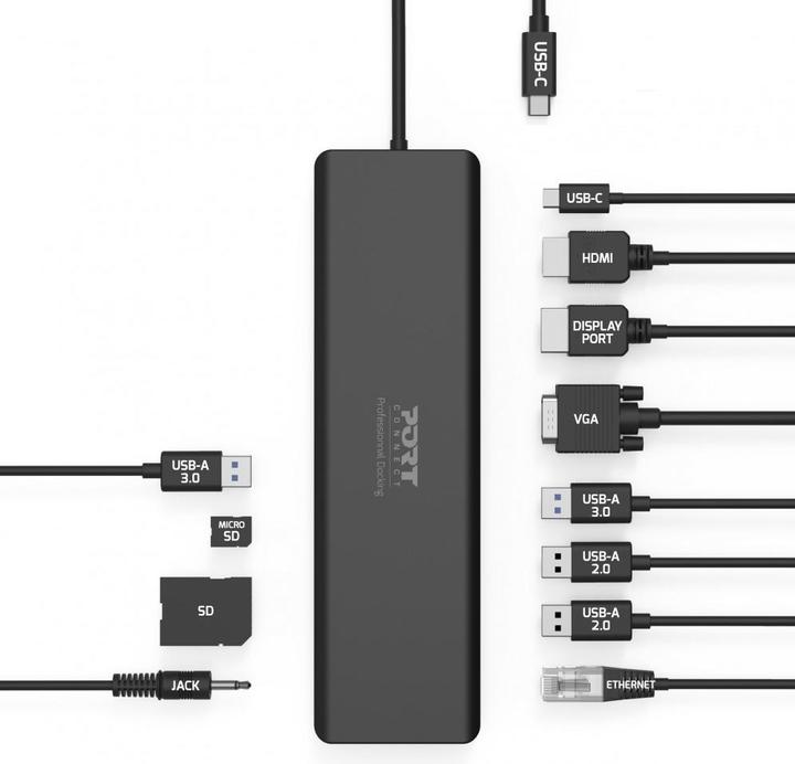 Produktbild Port Designs Stacja dokująca 901906-W (USB-C, 12 Ports)