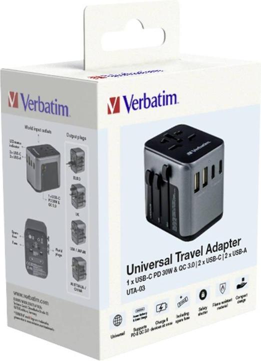 Actual product image Verbatim Universal Travel Adapter