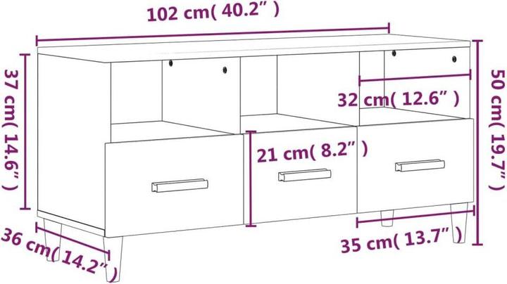 Actual product image VidaXL Flora (102 x 36 x 50 cm)