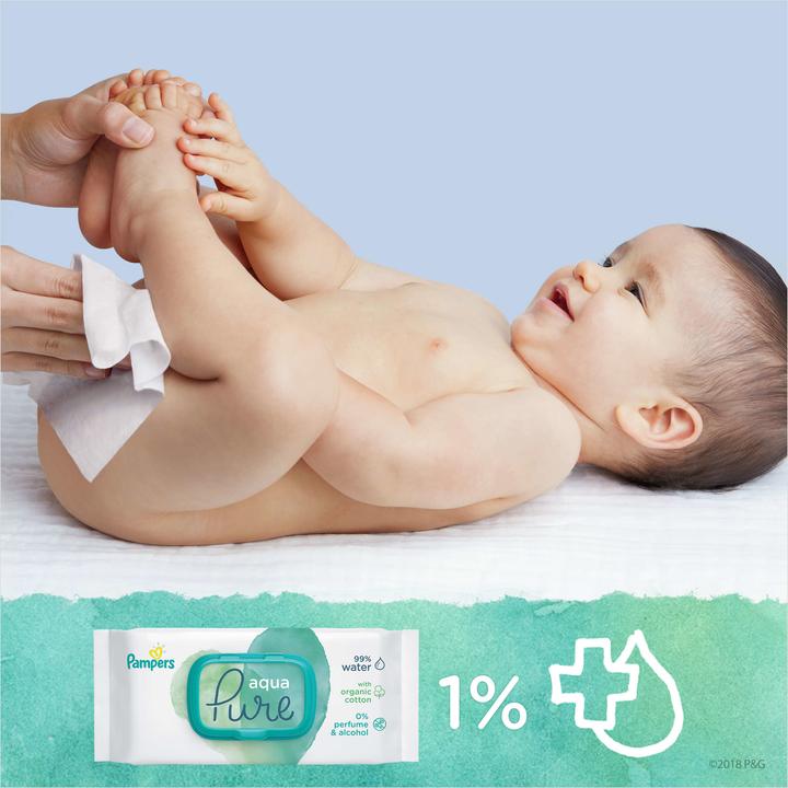 Actual product image Pampers Aqua Pure (144 Piece)