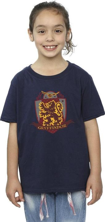 Actual product image Girls Gryffindor Chest Badge Cotton T-Shirt (152, 158)