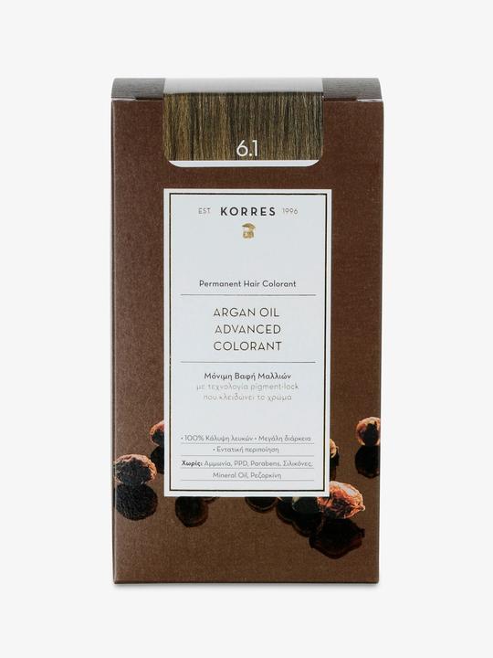 Image du produit Korres Colorant pour cheveux à l'huile d'argan (6.1 frêne blond foncé)
