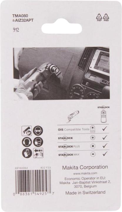 Actual product image Makita Plunge cut saw blade 32mm TMA080