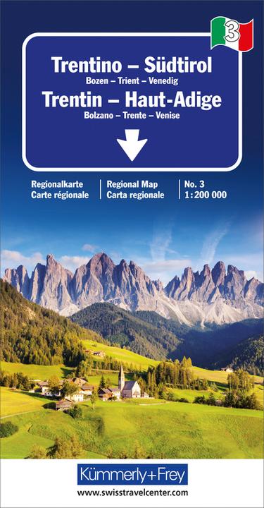 Immagine prodotto Strassenkarte 325904158 Trentino-Südtirol 1:200'000 (Tedesco)