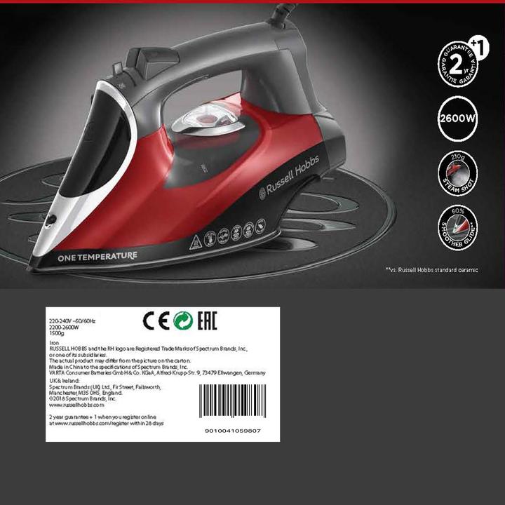 Actual product image MediaShop Russell Hobbs One Temperature (2600 W, 210 g/min)