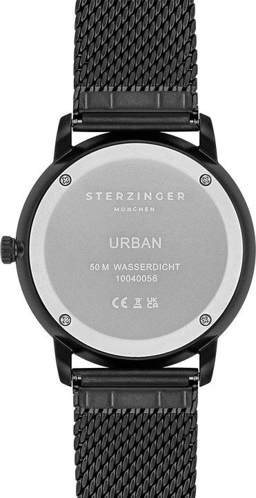 Actual product image Sterzinger Mens Quartz Watch Urban Stainless Steel Black - 30480 (Analogue wristwatch, 38 mm)