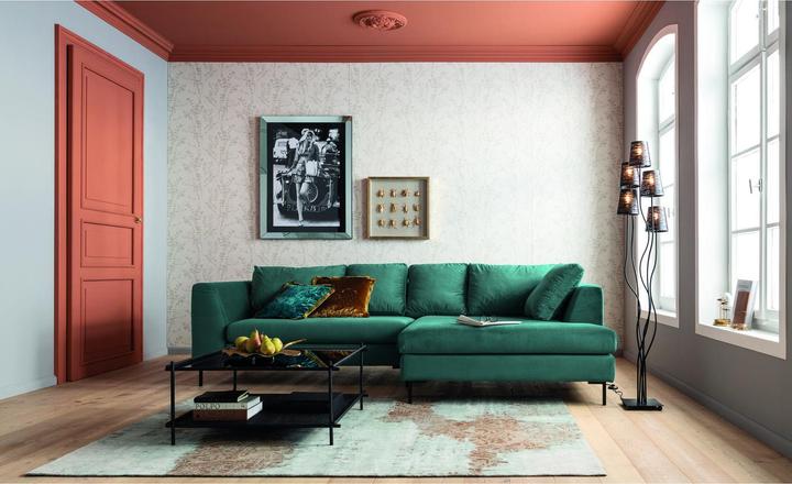Image du produit Kare Design Canapé d angle Black Gianna velours vert gauche (Canapé d'angle)