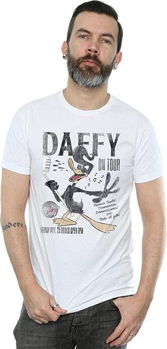 Actual product image Looney Tunes Mens Concert Daffy Duck Cotton T-Shirt (S)