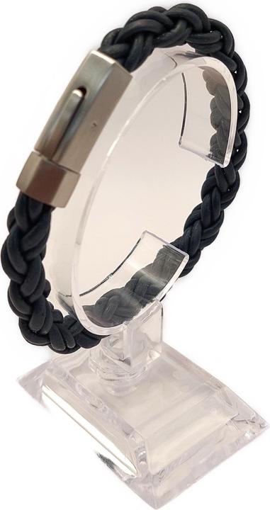 Produktbild Thomss Lederarmband No.16 Unisex Leder Dunkelblau & Edelstahlverschluss Umfang 21cm (21 cm, Edelstahl, 100% Leder)