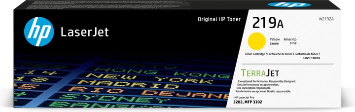 Actual product image HP 219A Yellow Original LaserJet Toner Cartridge, 1200 pages, Yellow, 1 pc(s) (Y)