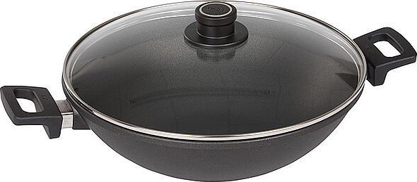 Produktbild Woll Wok mit Glasdeckel Nowo Titanium 32cm Antihaft (32 cm, Wok Pfanne, Aluminium)
