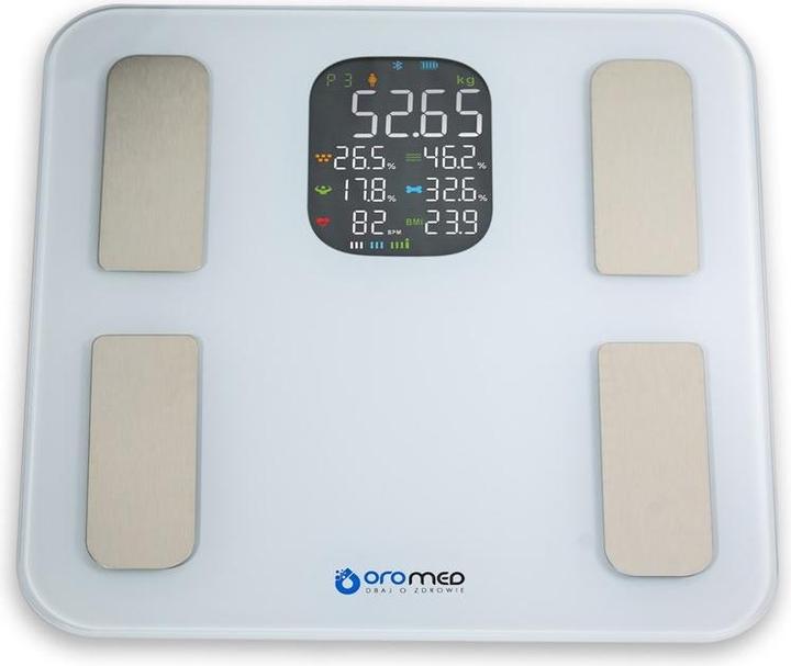 Produktbild Oromed Waga łazienkowa ORO BLUETOOTH SMART WHITE (180 kg)