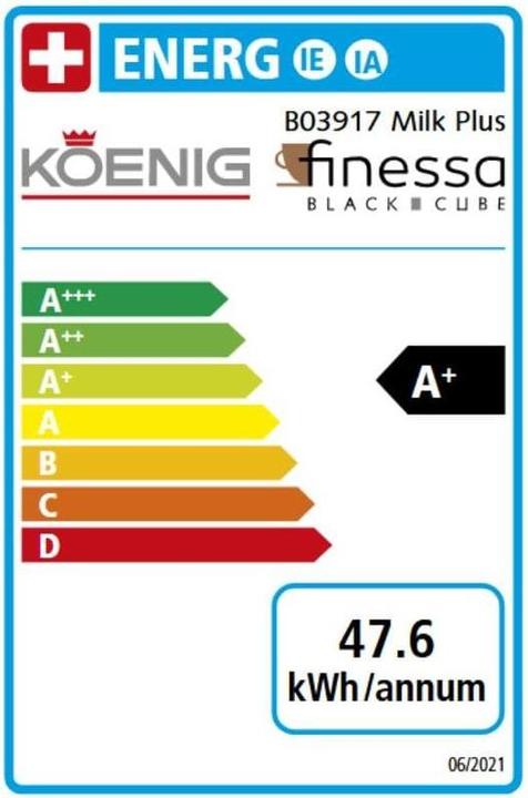 Energie-Label Koenig Finessa Milk Plus