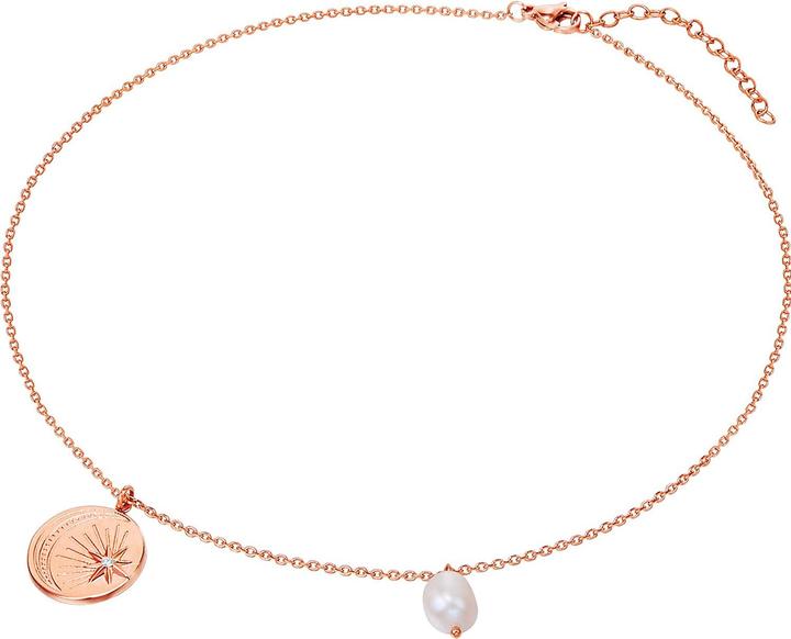 Actual product image Valero Pearls Ladies Stainless Steel Preciosa Freshwater Cultured Pearl Rose Gold 40.0 cm Base Chain + 5.0 cm (Stainless steel, 40 - 45 cm)