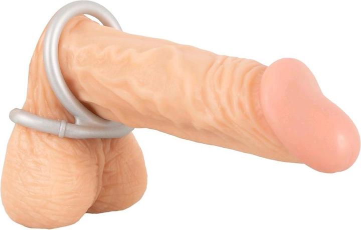 Image du produit You2Toys Cock en silicone métallique et anneau de balle (4 cm)