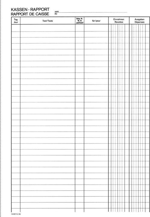 Image du produit Favorit Rapports de trésorerie (100 x)