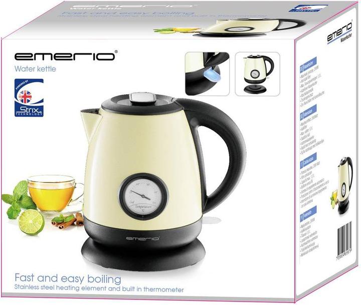 Actual product image Emerio Kettle, 1.L, beige, water level indicator (1 l)