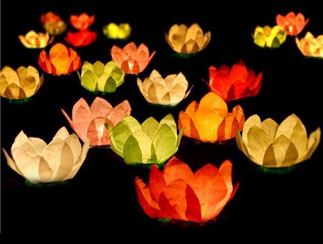 Produktbild Partydeco Schwimmende Wasserlaternen Lotusblüten