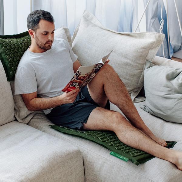 Image du produit Pranamat Eco Massage Set - Matelas et Coussin Édition Limitée vert foncé