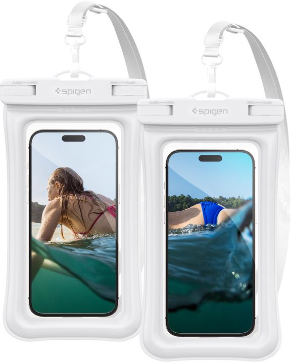 Actual product image Spigen Aqua Shield Waterproof Floating Case A610 2 Pack, white ACS06017 (Universal)
