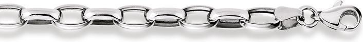 Natsumi Schmuck Halskette Weissgold 18K/750 Anker rund 5.1 mm 45cm (750/18 K Weissgold, 45 cm)