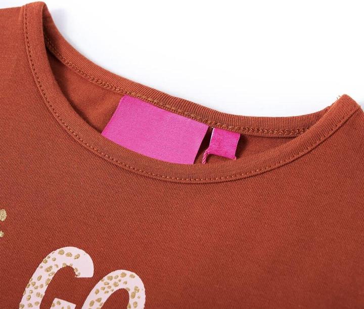 Produktbild VidaXL Kinder-Langarmshirt Cognac 104,Material: 95 % Baumwolle. 5 (104)