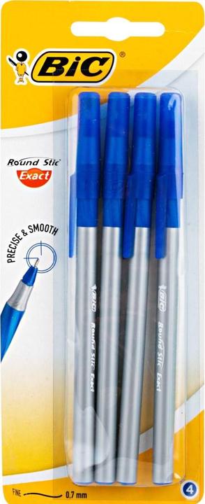 Immagine prodotto Bic Round Stic Exact (Grigio, Blu, 4 x)