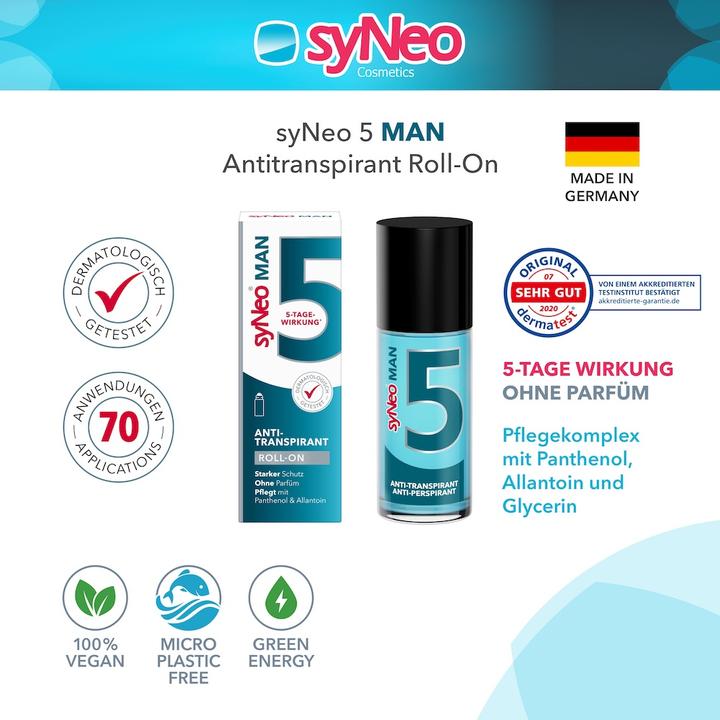 Produktbild syNeo 5 MAN Antitranspirant Roll-On (Roll-on, 50 ml)