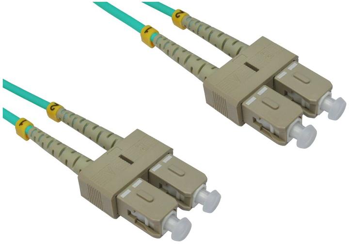 Actual product image Cables Direct CDL 2MTR SC-SC 50/125OM3 AQUA