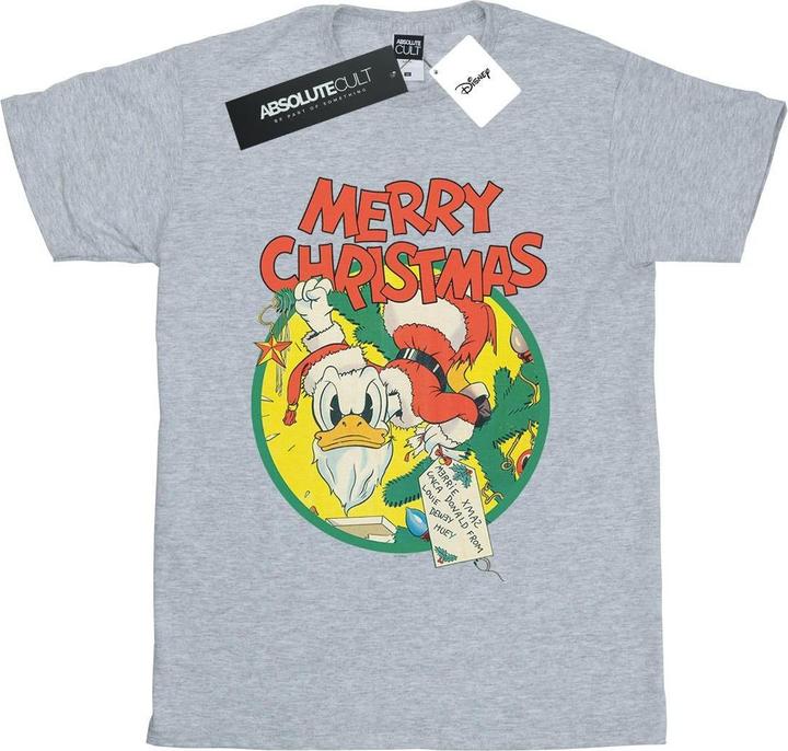 Immagine prodotto Disney Donald Duck Merry Christmas Maglietta Ampia Donna (M)