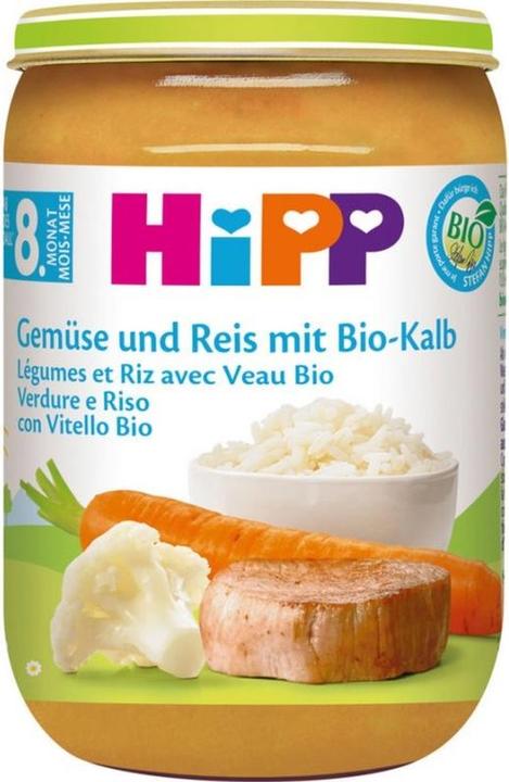 Image du produit Hipp Légumes et riz avec viande de veau (220 g)