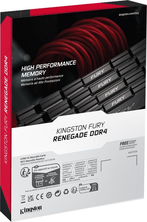 Actual product image Kingston FURY Renegade (2 x 16GB, 4600 MHz, DDR4-RAM, DIMM)