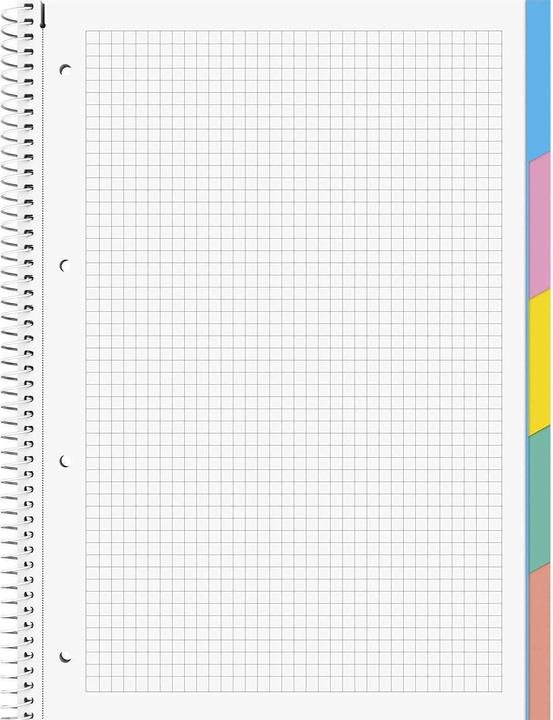 Produktbild Collegeblock mit Register (A4, Blanko, Weicher Einband)