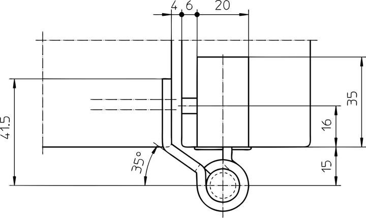 Actual product image Simonswerk Front door hinge system BAKA Protect 4049 3D, 1 set = 3 pcs. Stainless steel
