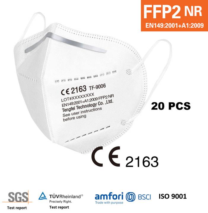 Neutral Atemschutzmaske (FFP2, 20 x)
