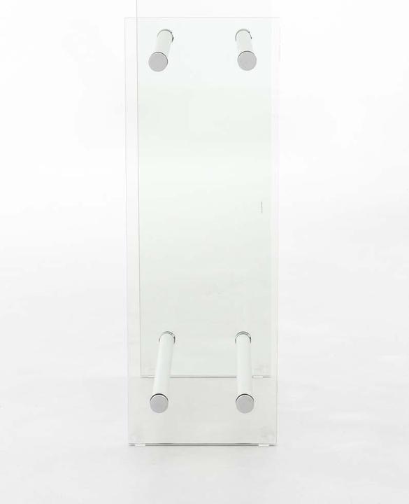 Image du produit CLP Porte-bûches Dacio verre clair 35x80x80, blanc (35 x 80 x 80 cm)